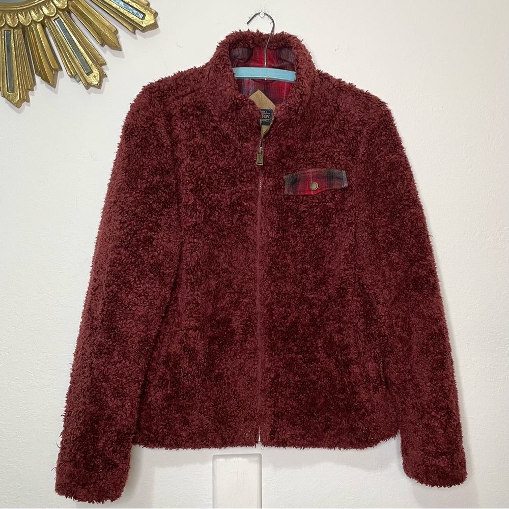 Pendleton Fuzzy Zip Up Sweater Jacket Coat